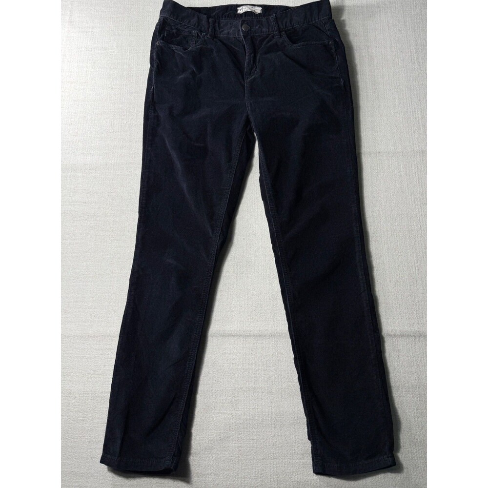 Free People Women's Straight Leg Skinny Mid Rise Corduroy Pants Black Size 29